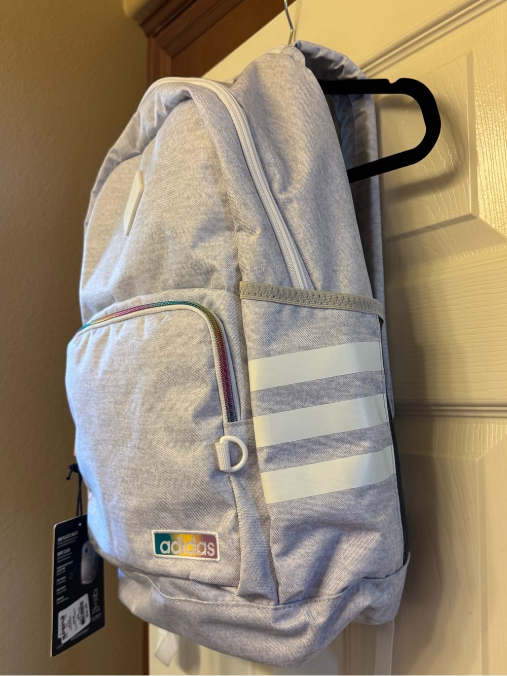 adidas Classic 3S 4 Backpack – Unisex Laptop Bookbag in Heather Gray - NWT - Picture 2 of 10